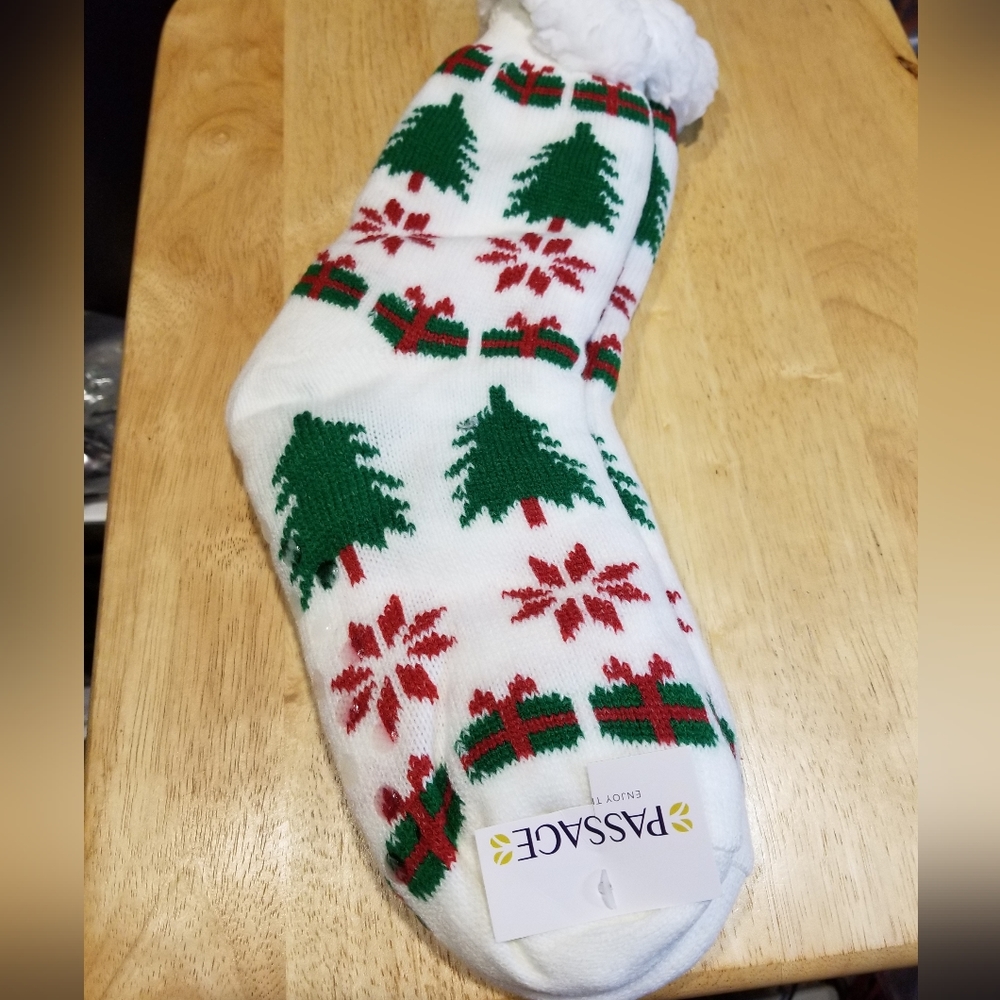 Christmas Tree Gift Slipper Socks